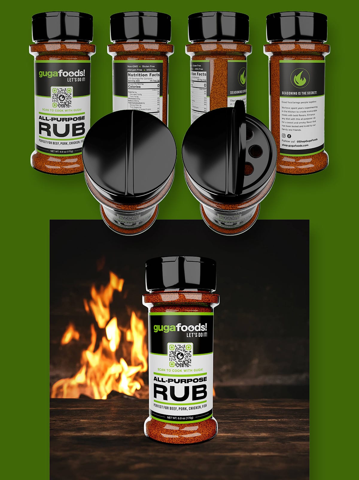 Seasoning Bottle 3D All Purpose Rub 3D Model