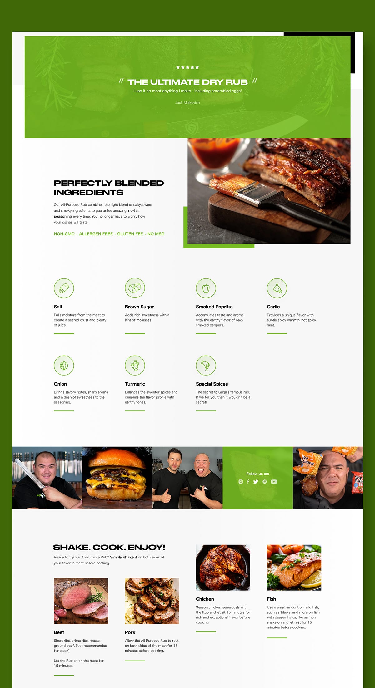 Giuga Foods Website Design Guga Foods Homepage